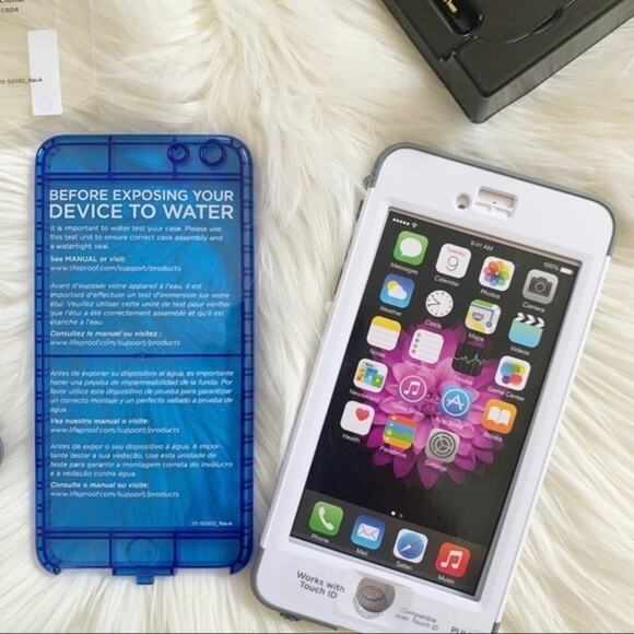 iPhone 6 Plus Nuud Lifeproof Phone Case White Gray New - Picture 12 of 13